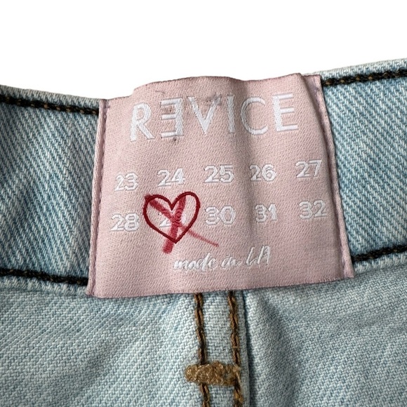 Revice Light Wash Cut Off Denim Shorts, Size 29 - Picture 4 of 8